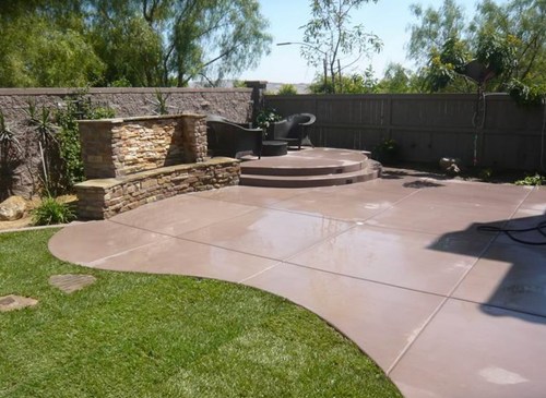 Landscaping with concrete